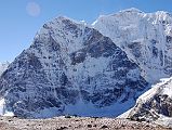 14 Gyalzen Peak, Eiger Peak, Leonpo Gang On Trek To Shishapangma Southwest Advanced Base Camp Gyalzen Peak, Eiger Peak and Leonpo Gang close up to the south as the trek nears Shishapangma Southwest Advanced Base Camp.